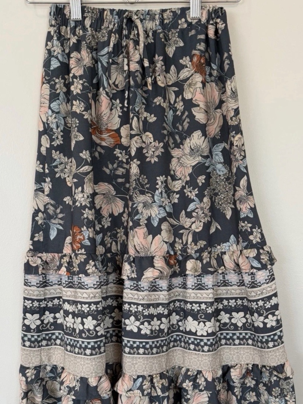 Sienna Sky Black Floral Maxi Skirt